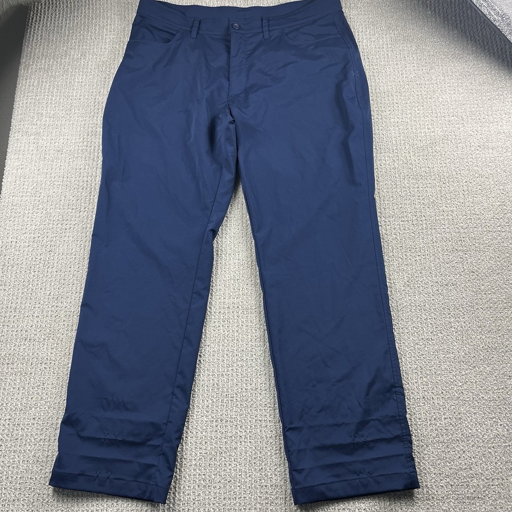 Under Armour Match Play Tech Golf Pants Mens 40x32 Blue Performance 1300198